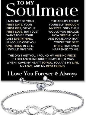 Soulmate Bracelet for Women | Meaningful Jewelry Gift with Message Card & Box